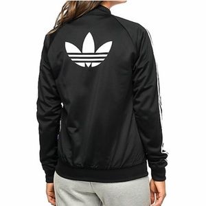 Adidas Logo Track Sweater Zip Up Sweater